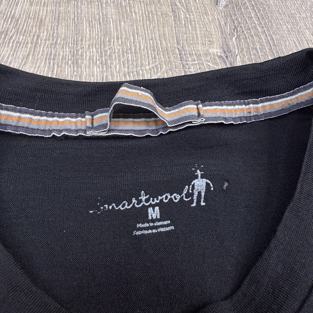 Smartwool Merino Wool Long Sleeve T-Shirt Baselayer Mens Size Medium Black - Picture 3 of 15